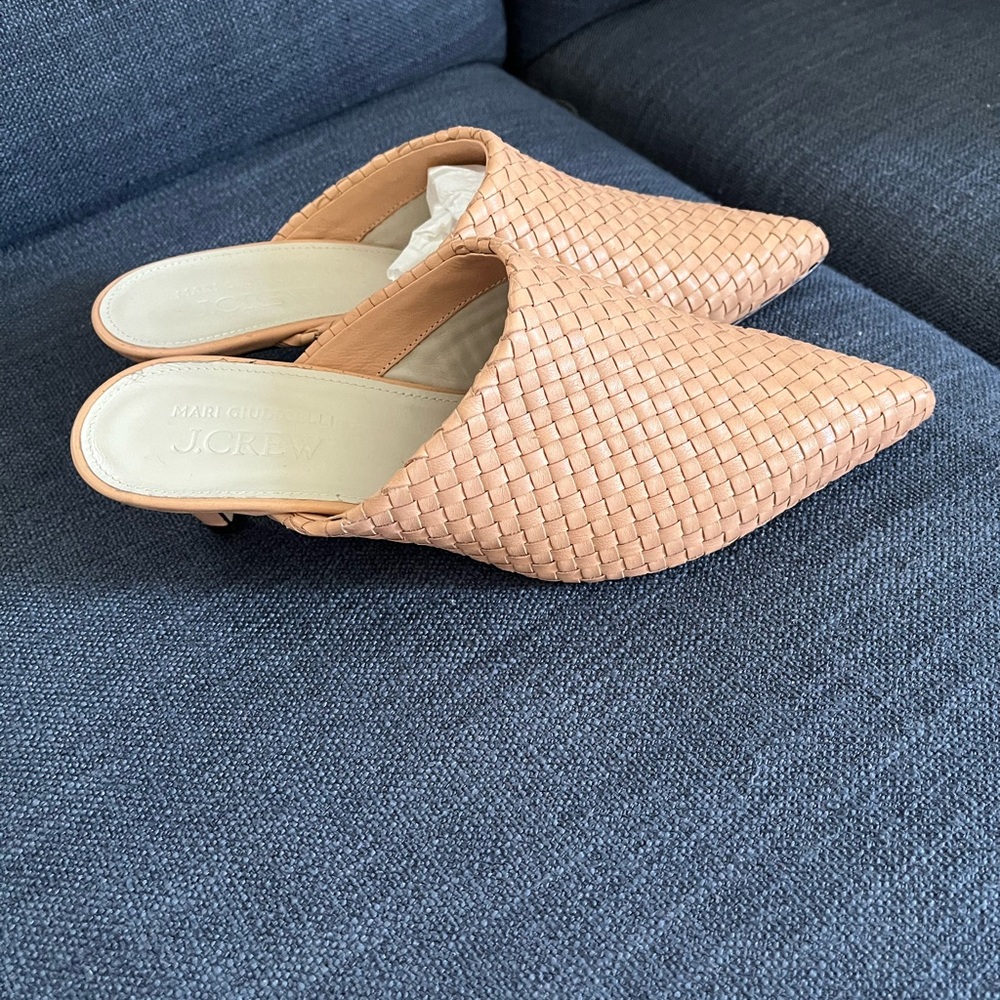 Collection J.Crew Mari GIUDICELLI x j crew woven leather mule color, adobe clay - Picture 5 of 8